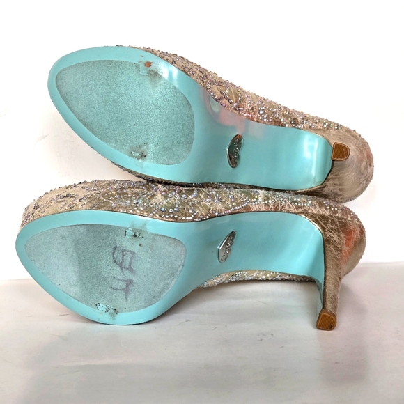 Betsey Johnson - Blue by Betsey Johnson platform heels size 9.5B - Picture 9 of 11